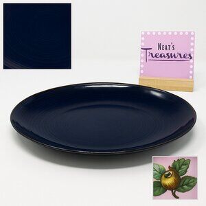 Thomas O'Brien VINTAGE MODERN BLUE All Cobalt Concentric Rings 16" Oval Platter